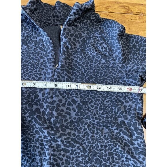 LUCY women’s black gray animal print 1/4 zip track jacket sz medium - Picture 5 of 6